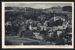AK Bad Reinerz, Sanatorium Mit Kriegerdenkmal  - Schlesien