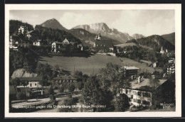 AK Berchtesgaden /Bayr. Hochland, Ortspartie Gegen Den Untersberg  - Berchtesgaden