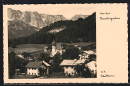 AK Au Bei Berchtesgaden, Ortspartie Mit Kirche  - Berchtesgaden