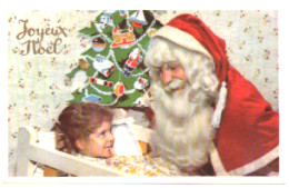 Fêtes : Noël : Mignonette : Joyeux Noël : Père Noël - Enfant - Sapin : Santa Claus : Photochrom N° 1517 - Santa Claus