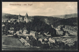 AK Schwarzenberg I. Sächs. Erzgeb., Teilansicht Mit Kirche  - Schwarzenberg (Erzgeb.)