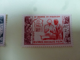 Saint Pierre Et Miquelon Saint Oeuvres Sociales F O M Neuf ** - Unused Stamps