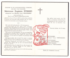 DP Eugènie Evrard ° Ans 1910 † Leuven 1959 X Jozef Vertommen // Laveren - Devotion Images