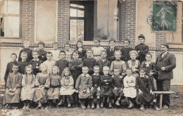 BACQUEPUIS - Carte Photo - Ecole - Groupe D'écoliers - élèves - Maître - 1907 - Autres & Non Classés