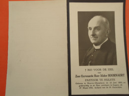 Priester - Pastoor Paul Alidor Hoornaert Geboren Te Beveren (Roeselare )  1885 Overleden Te Izegem 1956  (2scans) - Godsdienst & Esoterisme