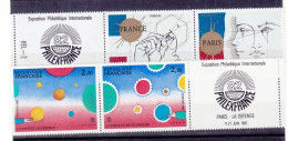 France - Yvert 2141 / 2 + 2199 / 2200 ** - Expo Internationale Paris 1982 - Valeur 7,00 Euros - Unused Stamps