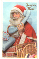 Fêtes : Noël : Joyeux Noël : Mignonette : Père Noël - Hotte- Téléphone : Santa Claus : Photochrom N° 1517 - Santa Claus