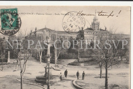 Carte Postale CPA Aix En Provence (13) Fontaine Granet école Normale 1914 - Aix En Provence