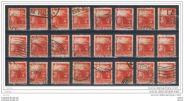 REPUBBLICA:  1945/48  DEMOCRATICA  -  £. 4  ARANCIO  US. -  RIPETUTO  24  VOLTE  -  SASS. 554 - 1946-60: Used