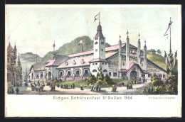 AK St. Gallen, Eidgenössisches Schützenfest 1904, Festhalle  - Jacht