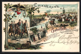 Lithographie Jubelfeier 1870-1895, Kaiser Wilhelm I.  - Königshäuser