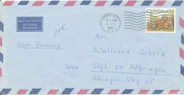 Canada Air Mail Cover Sent To Germany 9-12-1982 Single Franked - Poste Aérienne