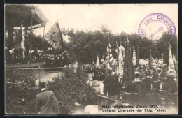 AK Zürich, Eidg. Schützenfest 1907, Tonhalle, Übergabe Der Eidg. Fahne, Schützenverein  - Chasse