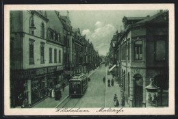 AK Wilhelmshaven, Marktstrasse, Strassenbahn  - Tramways