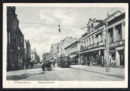 AK Wilhelmshaven, Bismarckstrasse M. Strassenbahn & Kaisers  - Tramways