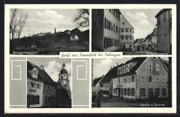 AK Rosenfeld, Gasthaus Zur Sonne, Strassenpartie, Kirche, Gesamtansicht  - Other & Unclassified