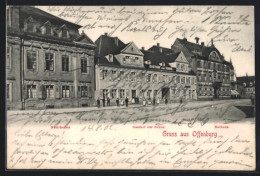 AK Offenburg, Gasthof Zur Sonne, Bezirksamt, Rathaus  - Offenburg