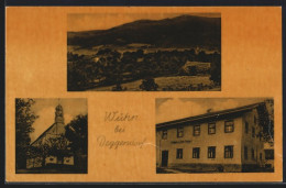 AK Wühn B. Deggendorf, Gasthaus Von Alois Klimmer, Kirche, Ortsansicht  - Deggendorf