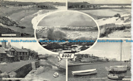 R653868 Bude. The Canal. Efford Cottage And Chapel Rock. Rough Sea. J. Salmon. P - Monde