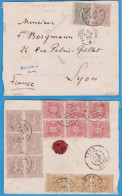 LETTRE GRECE POUR LA FRANCE DE 1896 - TIMBRES N° 101 A 104 PREMIERS JEUX OLYMPIQUES - Briefe U. Dokumente
