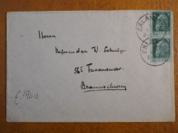 J29 GERMANY   BAYERN  LETTRE    . A BRAUSWEIG    PAIRE DE TP +AFF. INTERESSANT+ - Lettres & Documents