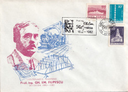 A24767 - ING . Train And Bridge -  Centenarul Nasterii Gh. Em. Filipescu, 1982 Cover Postal Romania - Trains