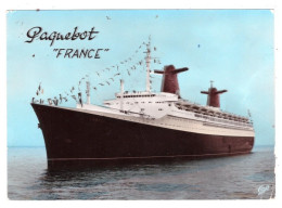 PAQUEBOT" FRANCE" (carte Photo) - Steamers
