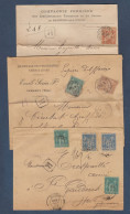 Lot De 3 Lettres Avec Type Sage - 1876-1898 Sage (Type II)