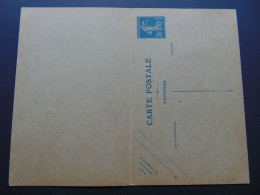 Belle Et Rare Carte Postale Avec Réponse Payée Neuve N°. N3 Avec Défauts Dûs Au Collage Au Verso - Standaardpostkaarten En TSC (Voor 1995)