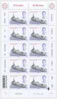 MONACO 2024 EVENTS Ships. 60th Anniv. Of The Jeanne D’arc Helicopter Carrier - Fine Sheet MNH - Nuevos