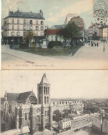 SAINT DENIS - 2 CPA : La Porte De Paris - L'Abbaye - Saint Denis