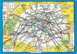 75 PARIS PLAN DU METROPOLOTAIN  - Stations, Underground
