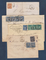 Lot De 4 Lettres  Avec Type Sage - 1876-1898 Sage (Type II)