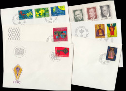 495-505 Liechtenstein-Jahrgang 1968 Komplett Auf FDC Mit ESSt Vaduz - Briefe U. Dokumente
