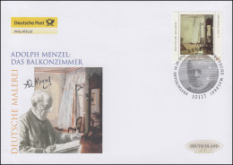 2937 Deutsche Malerei - Adolph Menzel, Schmuck-FDC Deutschland Exklusiv - Lettres & Documents