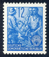 367 XI Fünfjahrplan 12 Pf Wz.2 XI ** - Unused Stamps