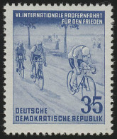 356 YI Radfernfahrt Für Den Frieden 35 Pf Wz.2 YI ** - Unused Stamps