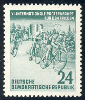 355 Radfernfahrt Für Den Frieden 24 Pf ** - Unused Stamps