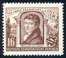 358 Frankfurt/Oder Heinrich Von Kleist 16 Pf ** - Ungebraucht