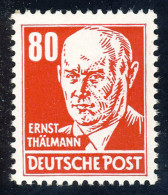 340 Ernst Thälmann 80 Pf Rot ** - Neufs