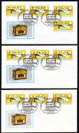 5.1 Briefkasten 0,01-3,68 Euro 10 Werte Auf FDC - Machine Labels [ATM]