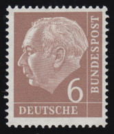 180xZ Heuss 6 Pf - Seltenes Wasserzeichen 4 Z - Postfrisch ** Signiert - Variétés Et Curiosités