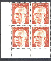 638 Heinemann 30 Pf Eck-Vbl. Ul ** Postfrisch - Unused Stamps