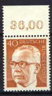 639 Heinemann 40 Pf Oberrand ** Postfrisch - Unused Stamps