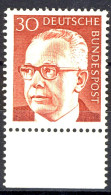 638 Heinemann 30 Pf Unterrand ** Postfrisch - Unused Stamps