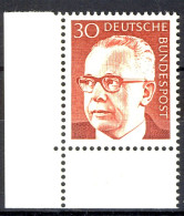 638 Heinemann 30 Pf Ecke Ul ** Postfrisch - Unused Stamps