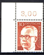 638 Heinemann 30 Pf Ecke Ol ** Postfrisch - Unused Stamps