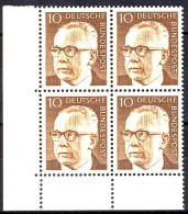 636 Heinemann 10 Pf Eck-Vbl. Ul ** Postfrisch - Unused Stamps