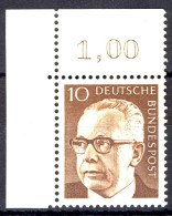 636 Heinemann 10 Pf Ecke Ol ** Postfrisch - Unused Stamps