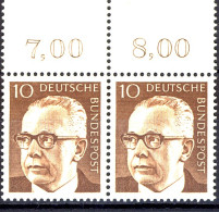 636 Heinemann 10 Pf Paar OR ** Postfrisch - Unused Stamps